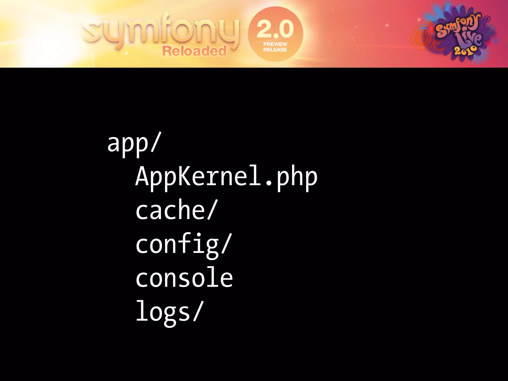 app/
  AppKernel.php
  cache/
  config/
  console
  logs/
 