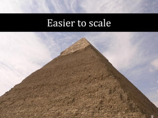 Easier to scale 
 