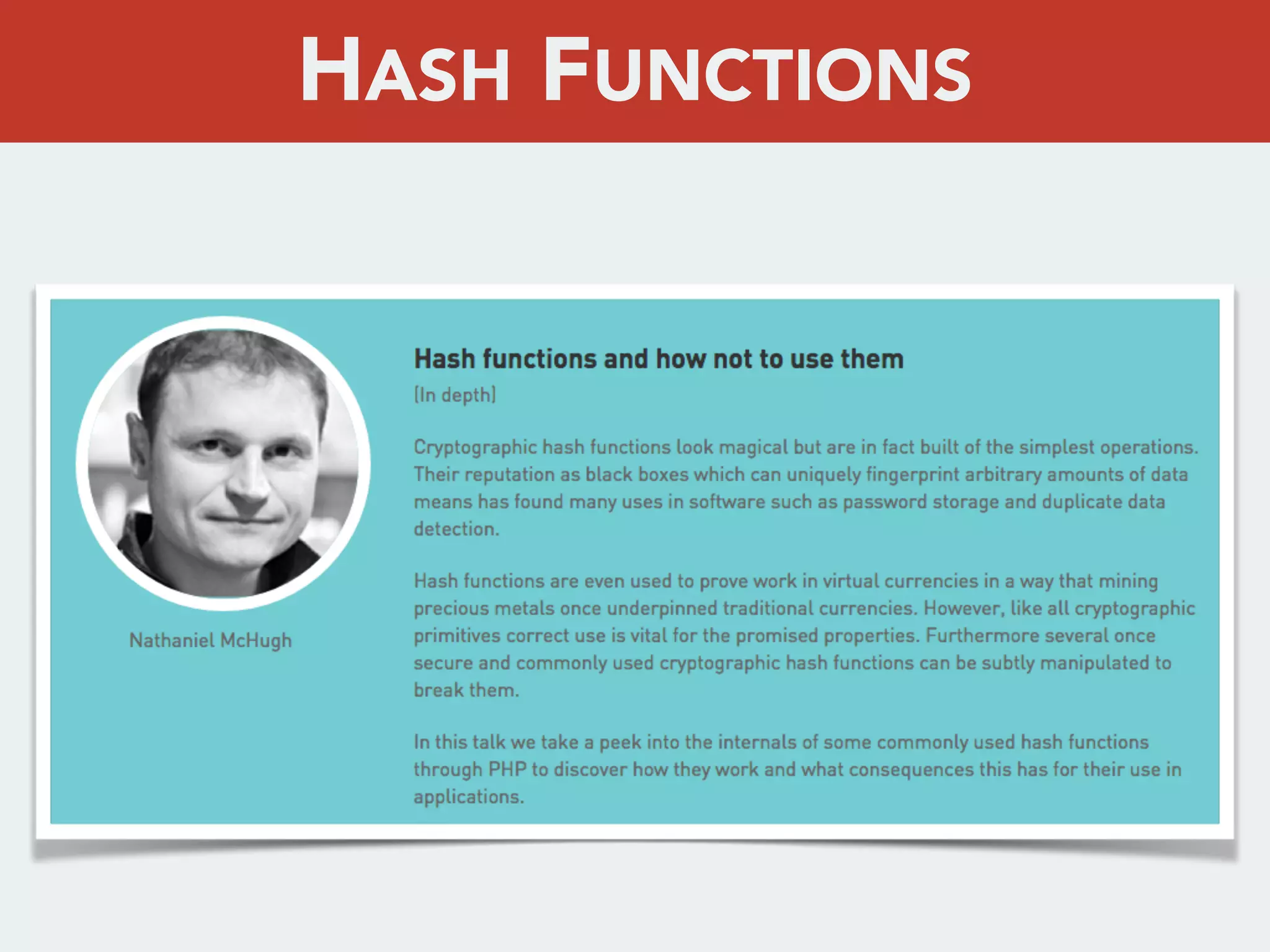 HASH FUNCTIONS
 