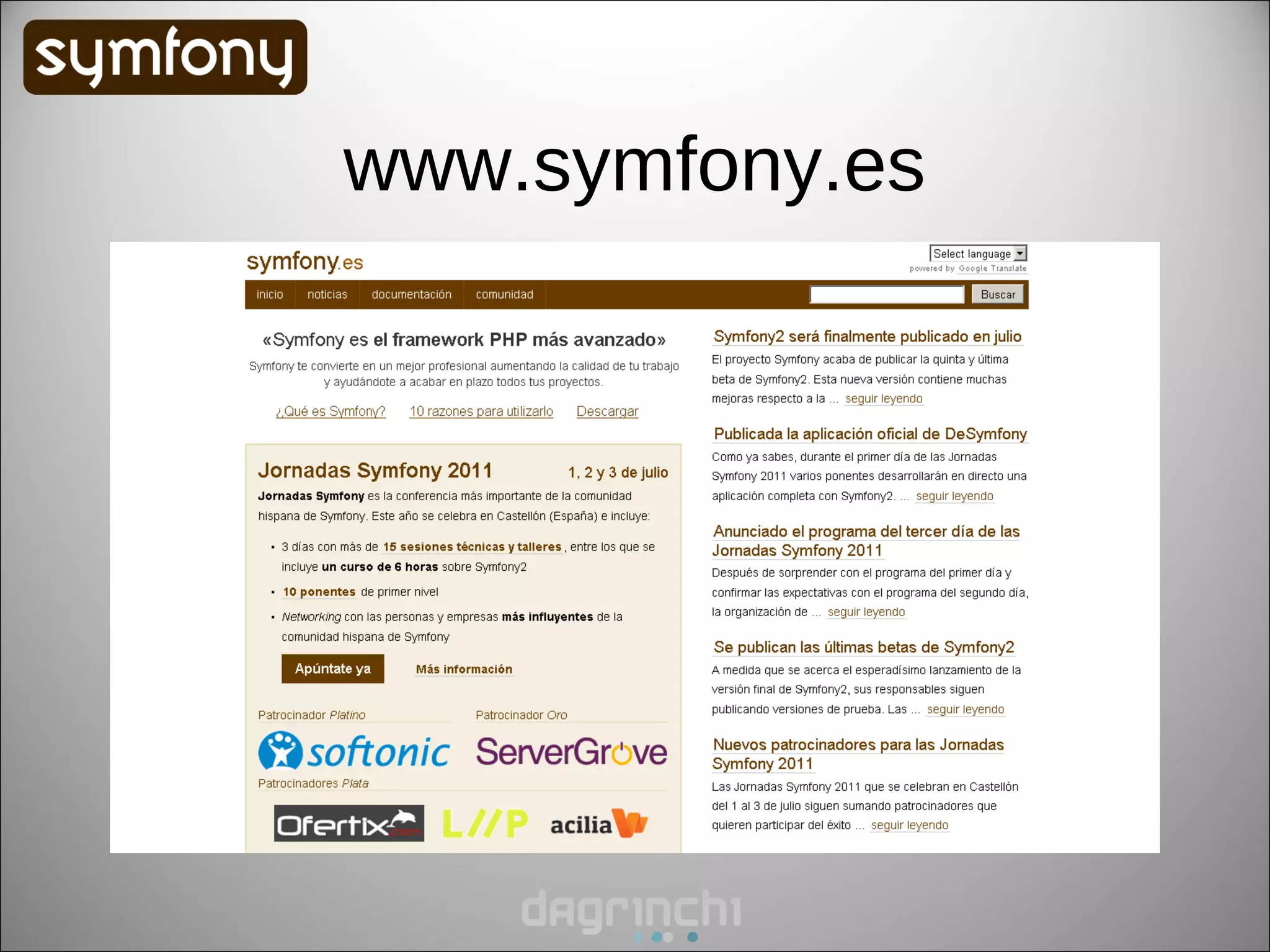 www.symfony.es
 