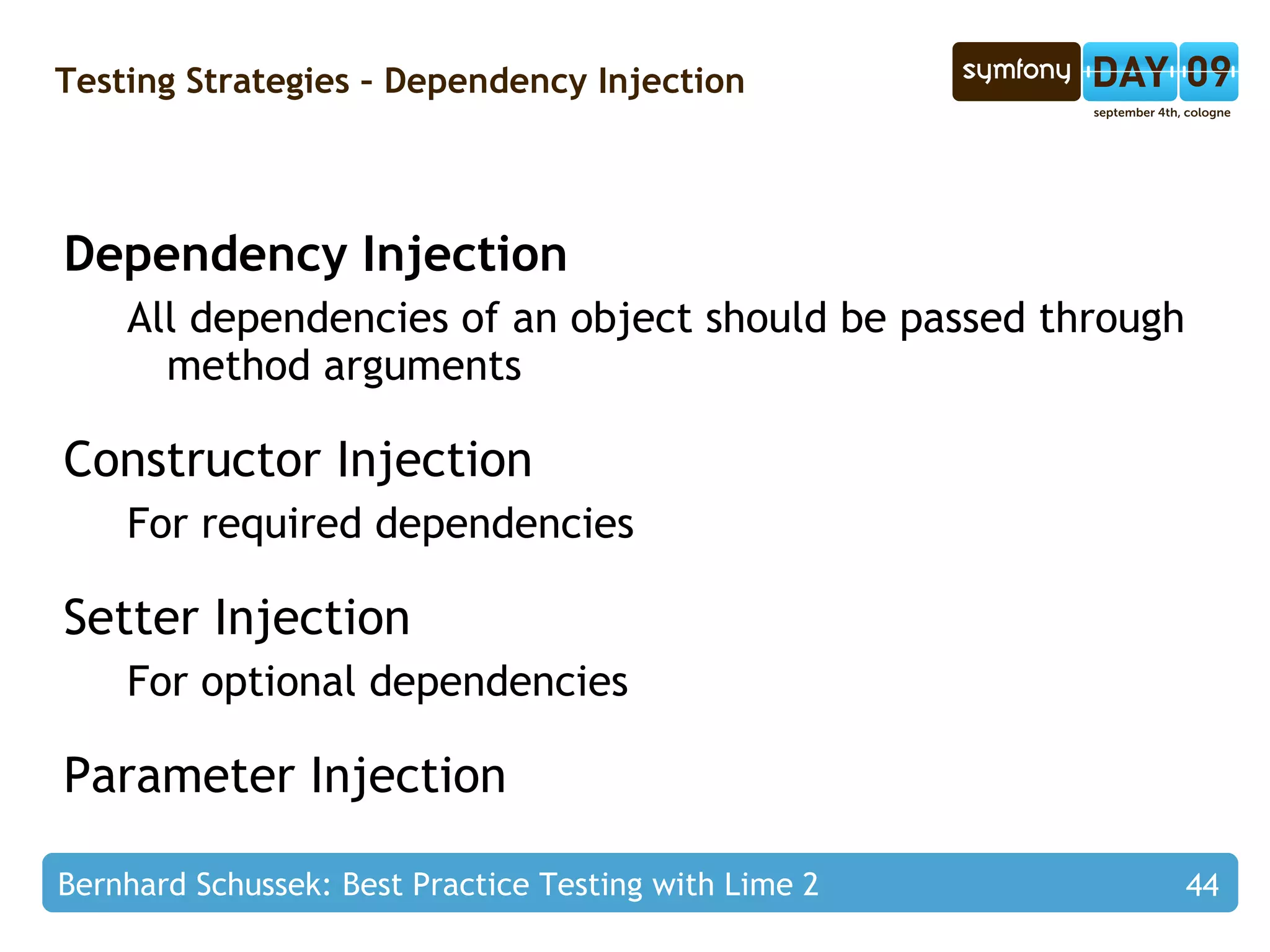 Fixture teardown Goals: „ Leave the room how you entered it“ 