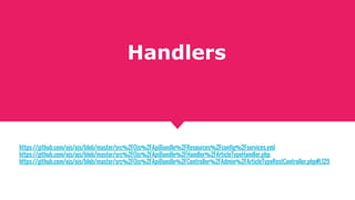 Handlers
https://github.com/ojs/ojs/blob/master/src%2FOjs%2FApiBundle%2FResources%2Fconfig%2Fservices.yml
https://github.com/ojs/ojs/blob/master/src%2FOjs%2FApiBundle%2FHandler%2FArticleTypeHandler.php
https://github.com/ojs/ojs/blob/master/src%2FOjs%2FApiBundle%2FController%2FAdmin%2FArticleTypeRestController.php#L129
 