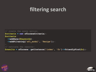 ﬁltering	
  search	
  
 