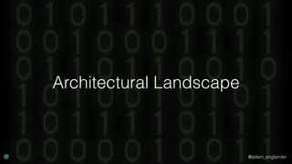 @adam_englander
Architectural Landscape
 