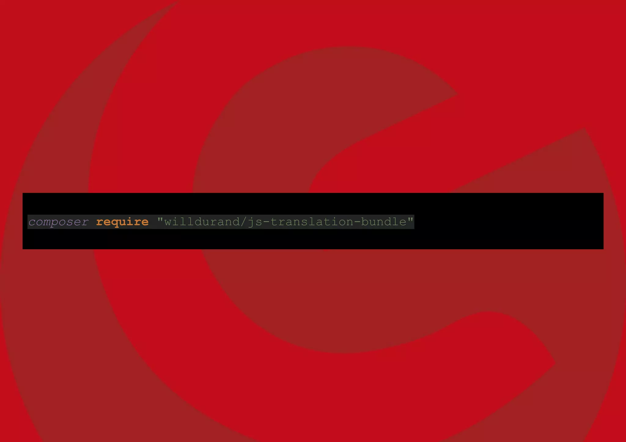 composer require "willdurand/js-translation-bundle"
 