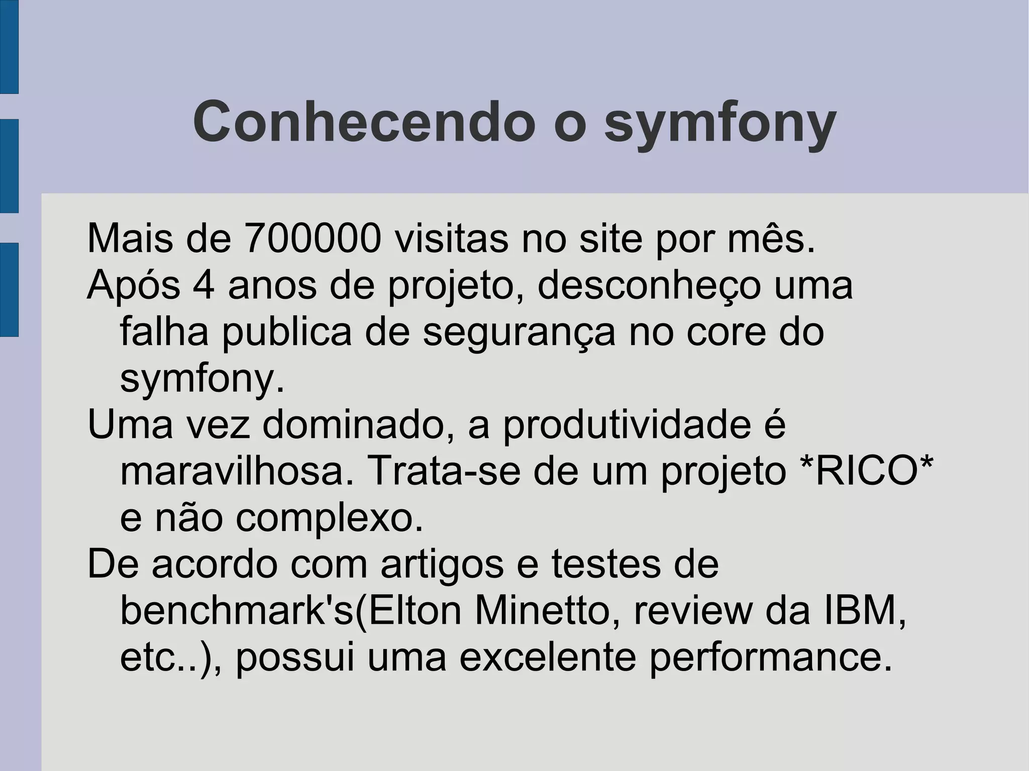Symfony e suas versões 