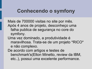 Symfony e suas versões 