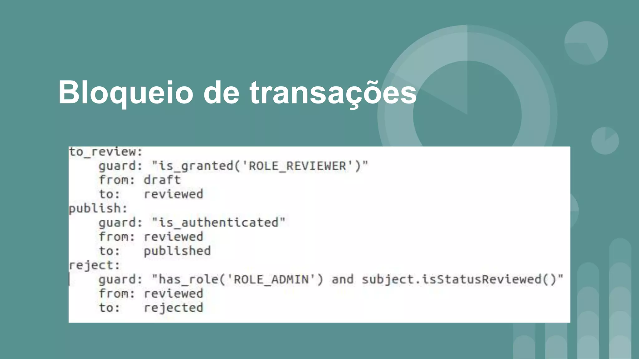 Bloqueio de transações
 