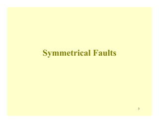 3
Symmetrical Faults
 