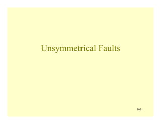 105
Unsymmetrical Faults
 