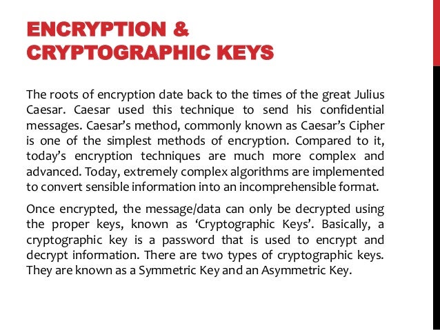 Symmetric and Asymmetric Encryption