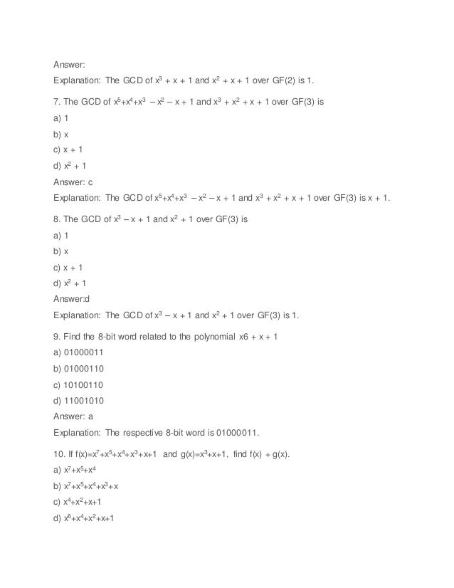 Symmetric Ciphers Questions And Answers