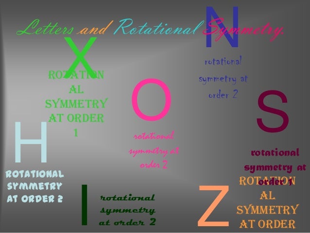 symmetry which letter has rotational symmetry