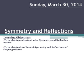 Symmetry and Reflections | PPTX