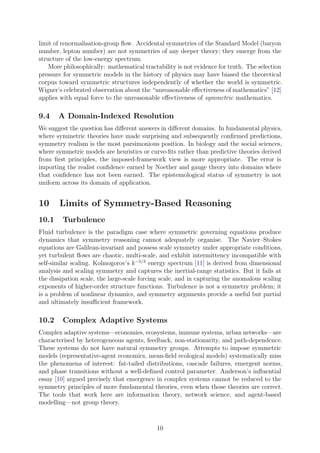 Symmetry as an Explanatory Framework Across Disciplines | PDF