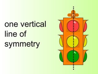 one vertical
line of
symmetry
 