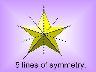 5 lines of symmetry.
 