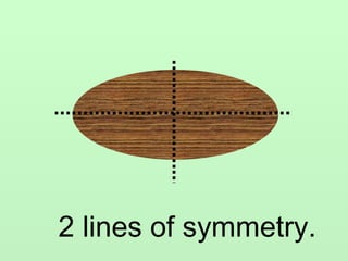 2 lines of symmetry.
 
