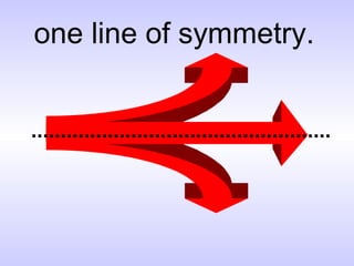 one line of symmetry.
 