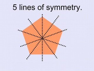 5 lines of symmetry.
 