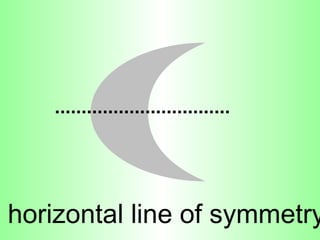 1 horizontal line of symmetry
 