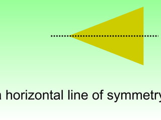 a horizontal line of symmetry
 