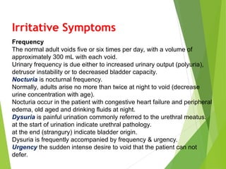 symotoms of urology for docters presentation.ppt