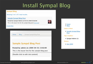 Sympal - Symfony CMS Preview