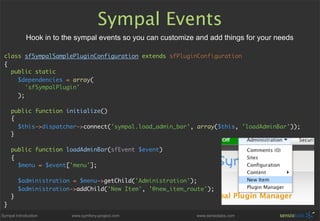 Sympal - Symfony CMS Preview