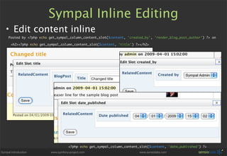 Sympal - Symfony CMS Preview