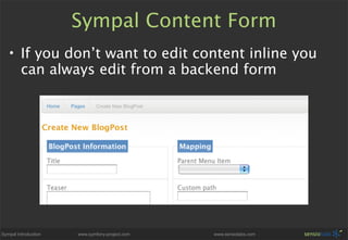 Sympal - Symfony CMS Preview