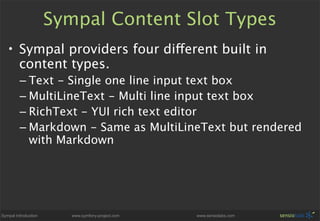Sympal - Symfony CMS Preview