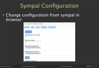 Sympal - Symfony CMS Preview