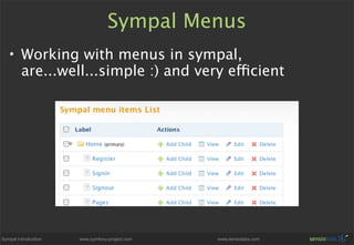 Sympal - Symfony CMS Preview
