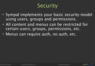 Sympal - Symfony CMS Preview