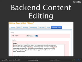 Sympal - The Flexible Symfony Cms