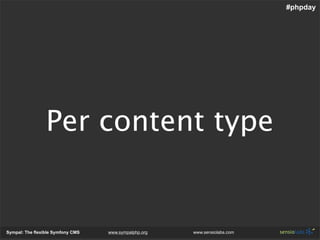 Sympal - The Flexible Symfony Cms