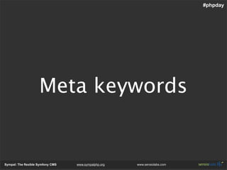 Sympal - The Flexible Symfony Cms