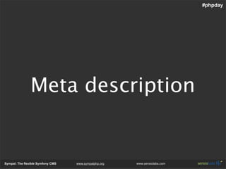 Sympal - The Flexible Symfony Cms