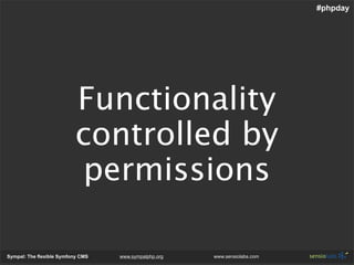Sympal - The Flexible Symfony Cms