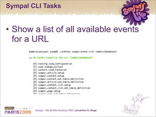Sympal - The flexible Symfony CMS