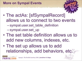 Sympal - The flexible Symfony CMS