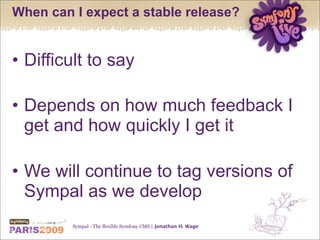 Sympal - The flexible Symfony CMS