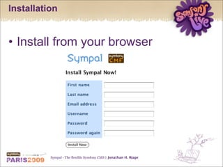 Sympal - The flexible Symfony CMS