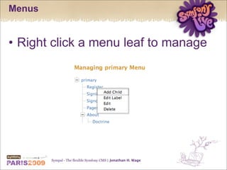 Sympal - The flexible Symfony CMS