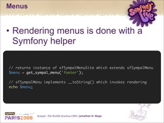 Sympal - The flexible Symfony CMS
