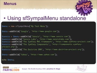 Sympal - The flexible Symfony CMS