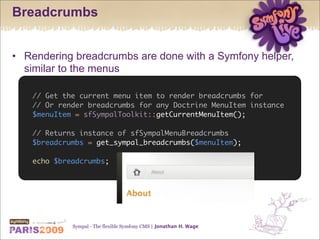 Sympal - The flexible Symfony CMS