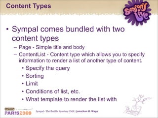 Sympal - The flexible Symfony CMS