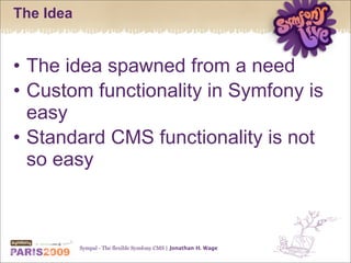 Sympal - The flexible Symfony CMS